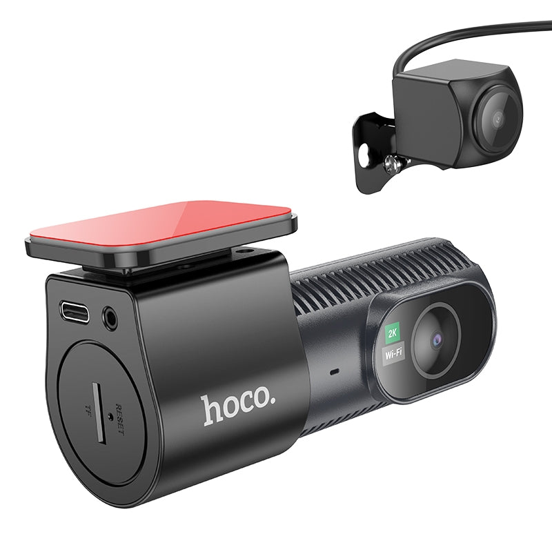 HOCO DV8 Első-hátsó Autós Kamera, 2K, 1,47 hüvelykes kijelző