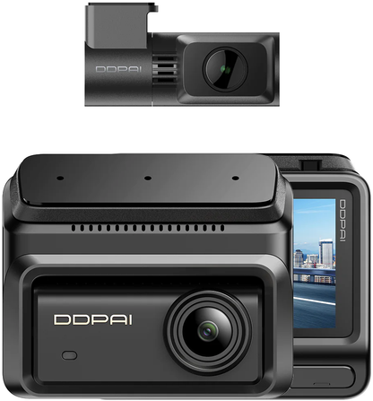 DDPAI Z90 Dual Első és Hátsó Autós Kamera, 4K, 64Gb, Wi-Fi, GPS, 3 hüvelykes kijelző
