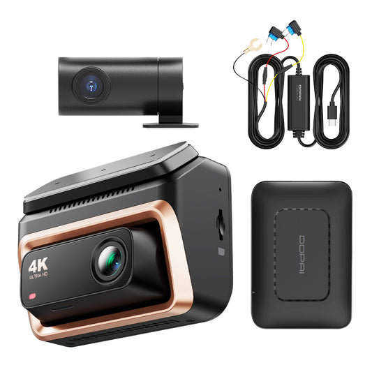 DDPAI Z60 Pro 4G elülső-hátsó autós kamera, 4K, Wi-Fi, GPS, 3 hüvelykes kijelző