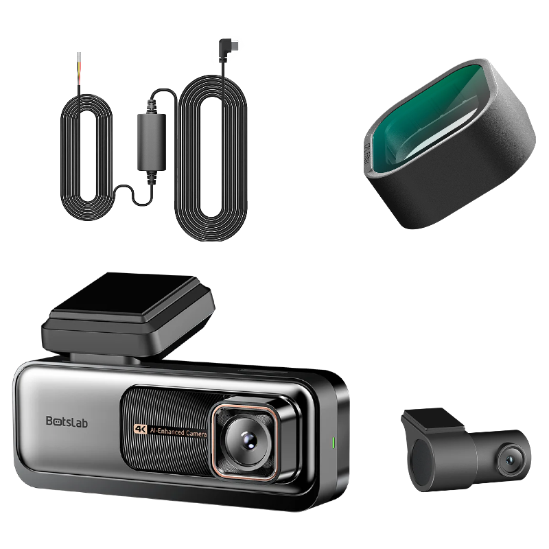 Botslab G980H Pro elülső-hátsó autós kamera, 4K, Wi-Fi, GPS, 2,45 hüvelykes kijelző