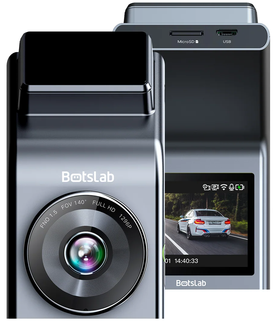 Botslab G300H Plus elülső-hátsó autós kamera, 4K, Wi-Fi, GPS, 2,4 hüvelykes kijelző