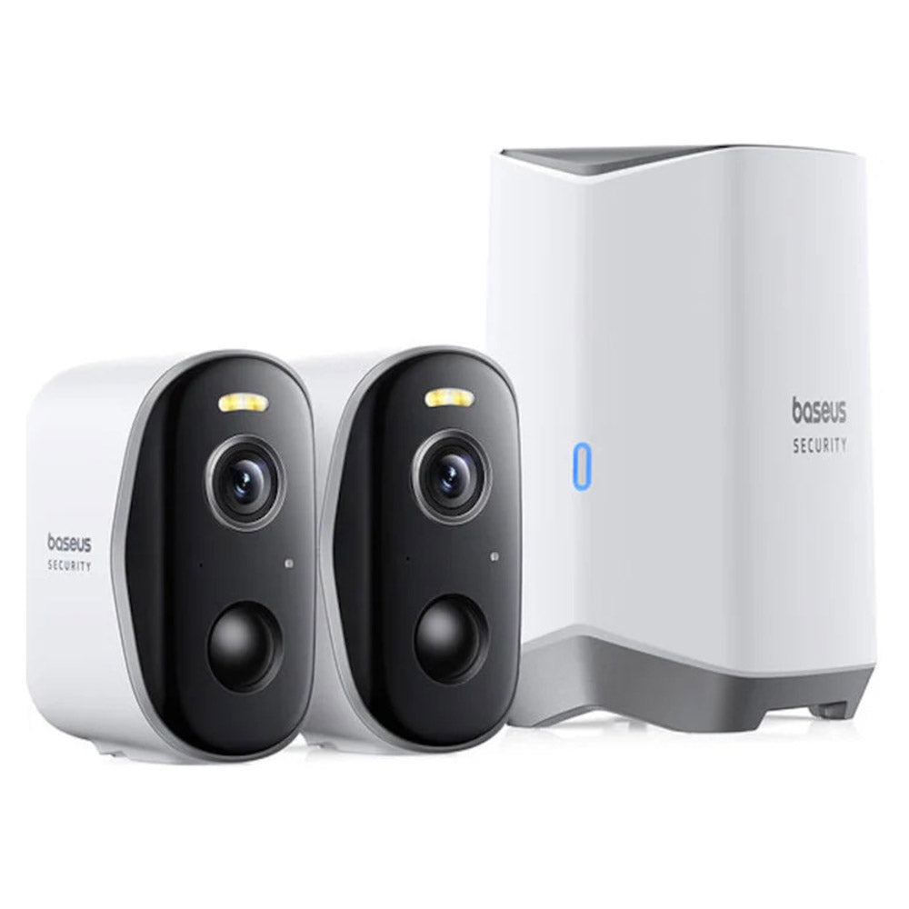 Baseus N1 Plus megfigyelő kamera, Wi-Fi, 2K, IP67, kültéri, 2 darabos készlet S0TY002131
