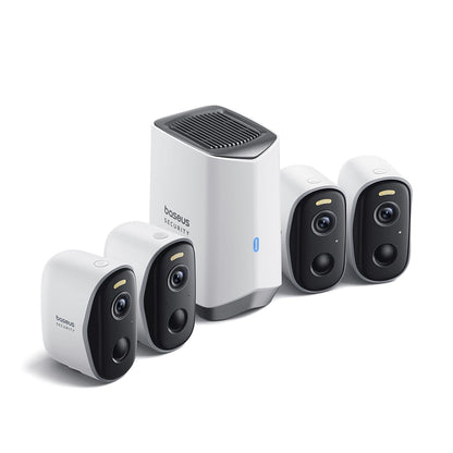 Baseus N1 kültéri megfigyelőkamera, Wi-Fi, 2K, IP67, 4 darabos készlet ACSLH-01