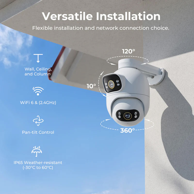 iMILAB EC6 Dual Biztonsági Kamera, Wi-Fi, 3K, IP66, Kültéri CMSXJ68A