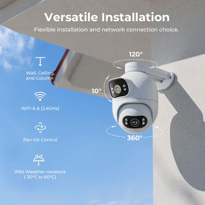 iMILAB EC6 Dual Biztonsági Kamera, Wi-Fi, 3K, IP66, Kültéri CMSXJ68A