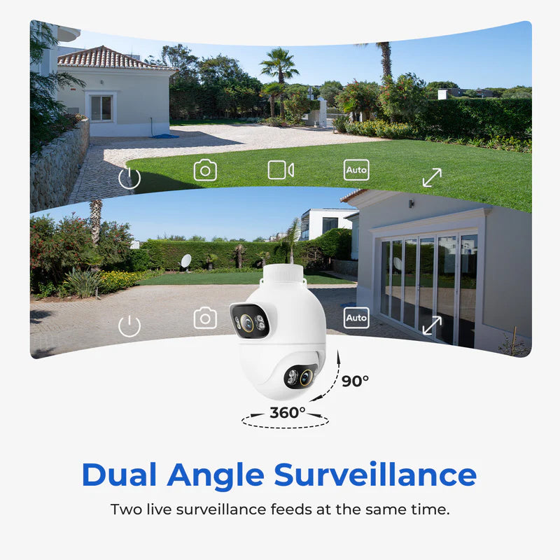 iMILAB EC6 Dual Biztonsági Kamera, Wi-Fi, 3K, IP66, Kültéri CMSXJ68A