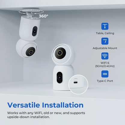 iMILAB C30 Dual megfigyelőkamera, Wi-Fi, 3K, beltéri CMSXJ111A
