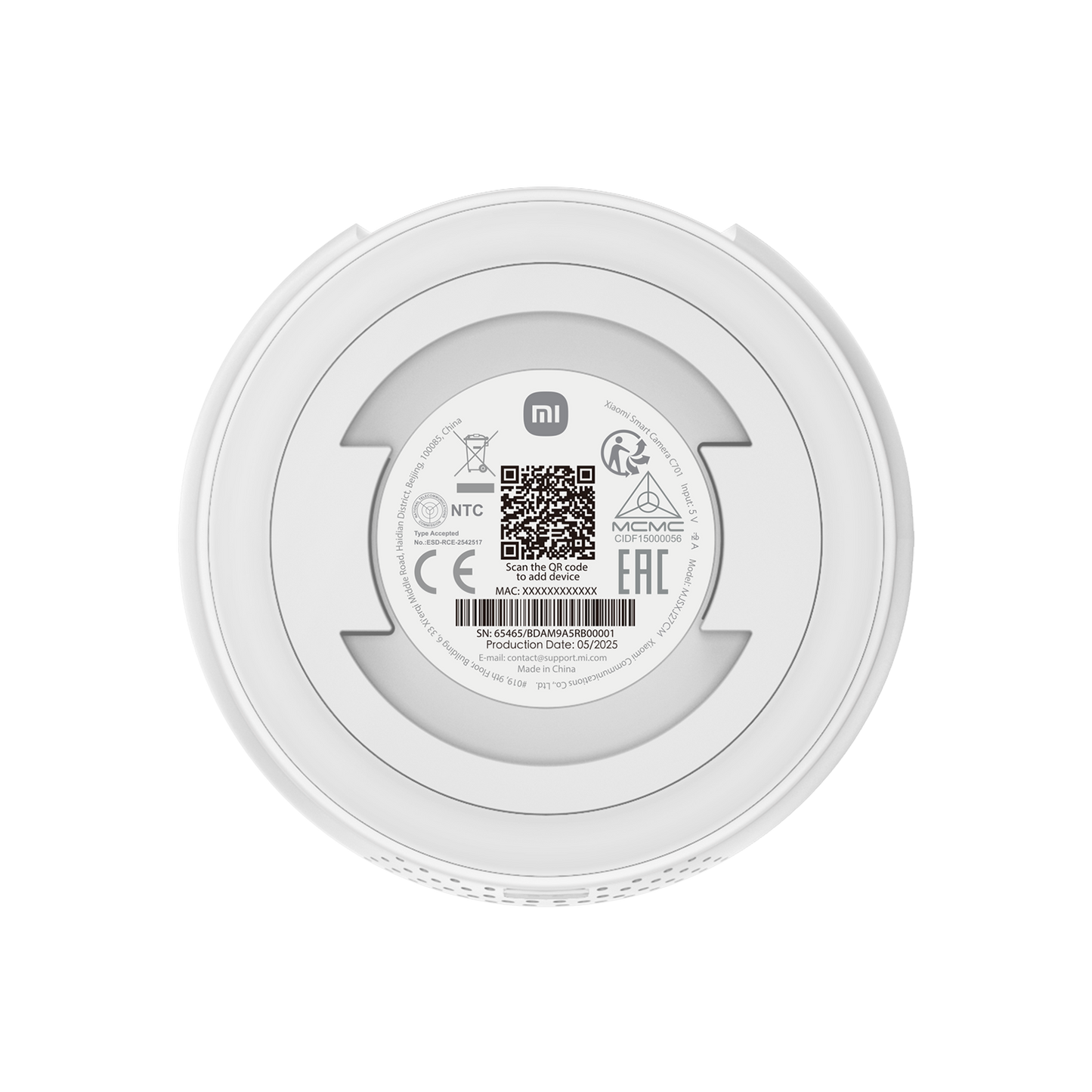 Xiaomi C701 megfigyelő kamera, Wi-Fi, 4K, beltéri BHR07X7EU