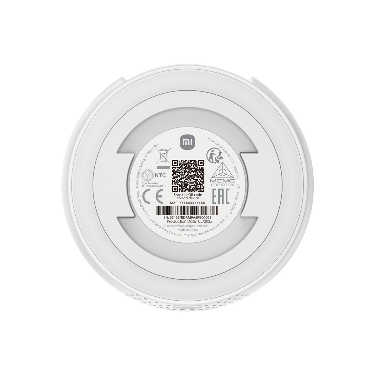 Xiaomi C701 megfigyelő kamera, Wi-Fi, 4K, beltéri BHR07X7EU