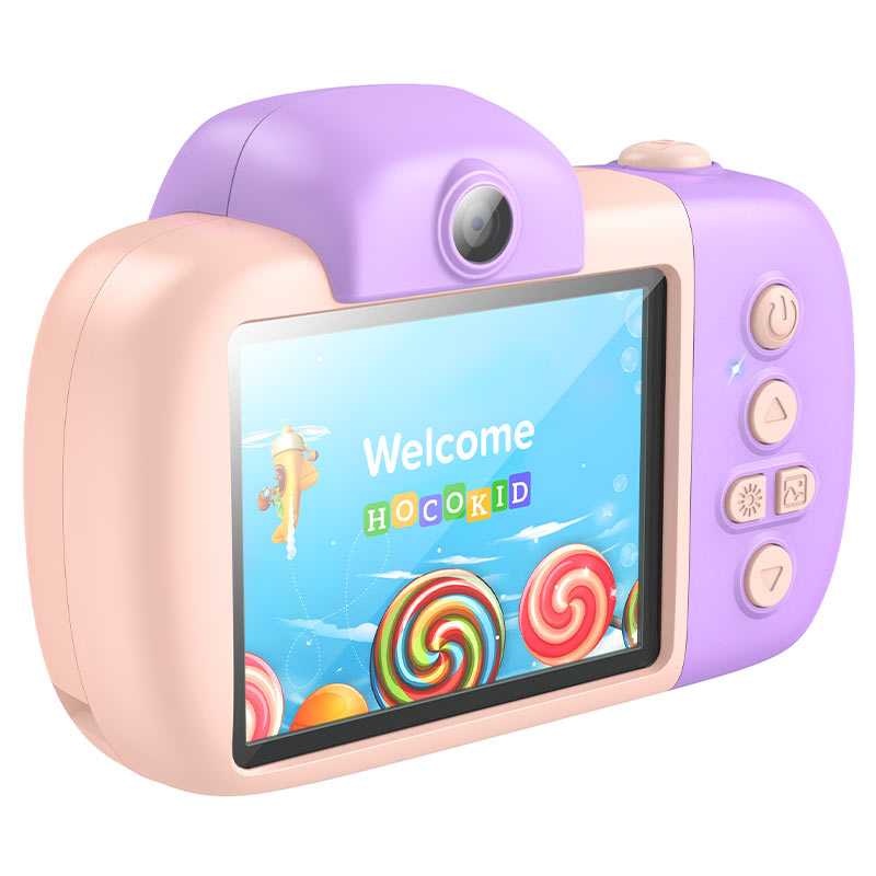 HOCO DV201 Kids digitális kamera, 1080P, 2MP, Rózsaszín