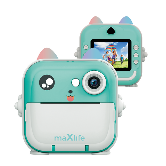 MaXlife MXPC-100 Kids digitális fényképezőgép nyomtatási funkcióval, kék