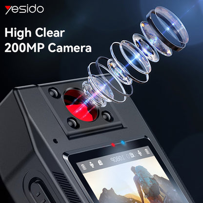 Yesido KM25 sportkamera, 1080P, 1.3 inch kijelző, Fekete