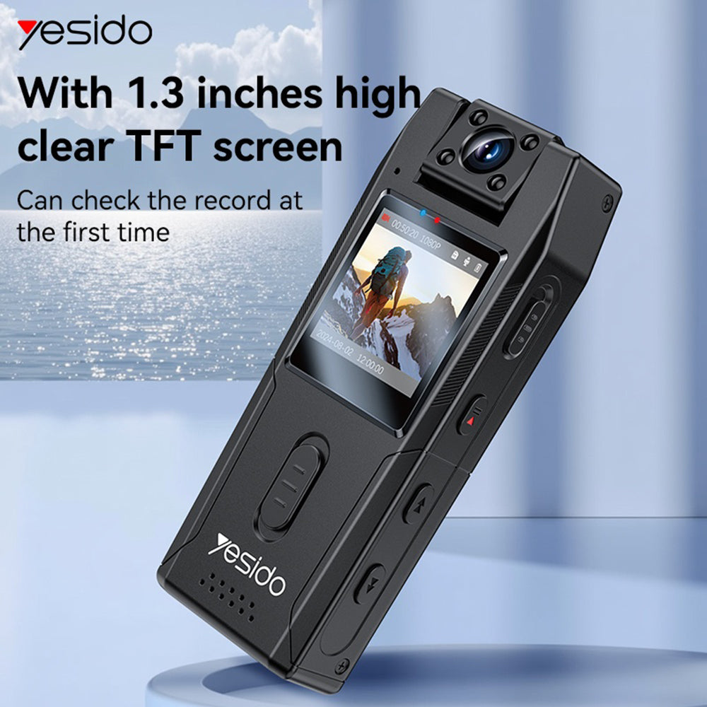 Yesido KM25 sportkamera, 1080P, 1.3 inch kijelző, Fekete