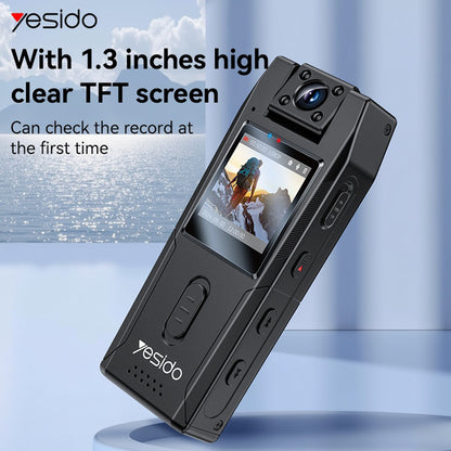 Yesido KM25 sportkamera, 1080P, 1.3 inch kijelző, Fekete
