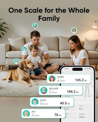 Digitális mérleg Eufy Smart Scale C20, Fekete T9130011