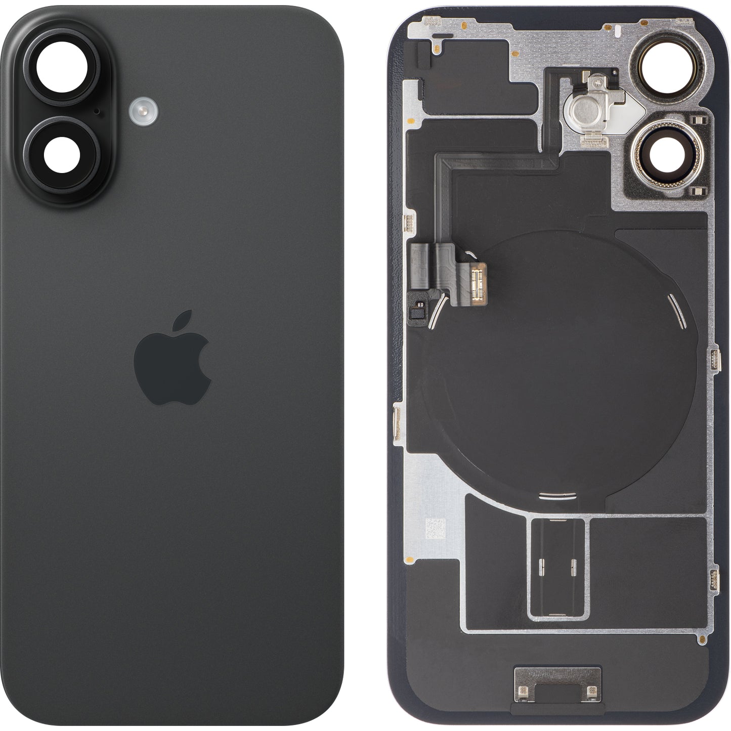 Apple iPhone 16 akkumulátorfedél, Fekete, Csere