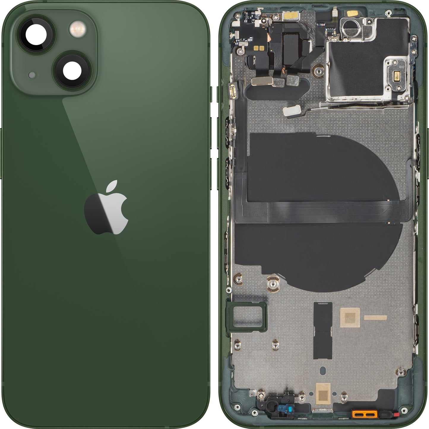 Apple iPhone 13 akkumulátor fedél, középházzal, zöld, Swap