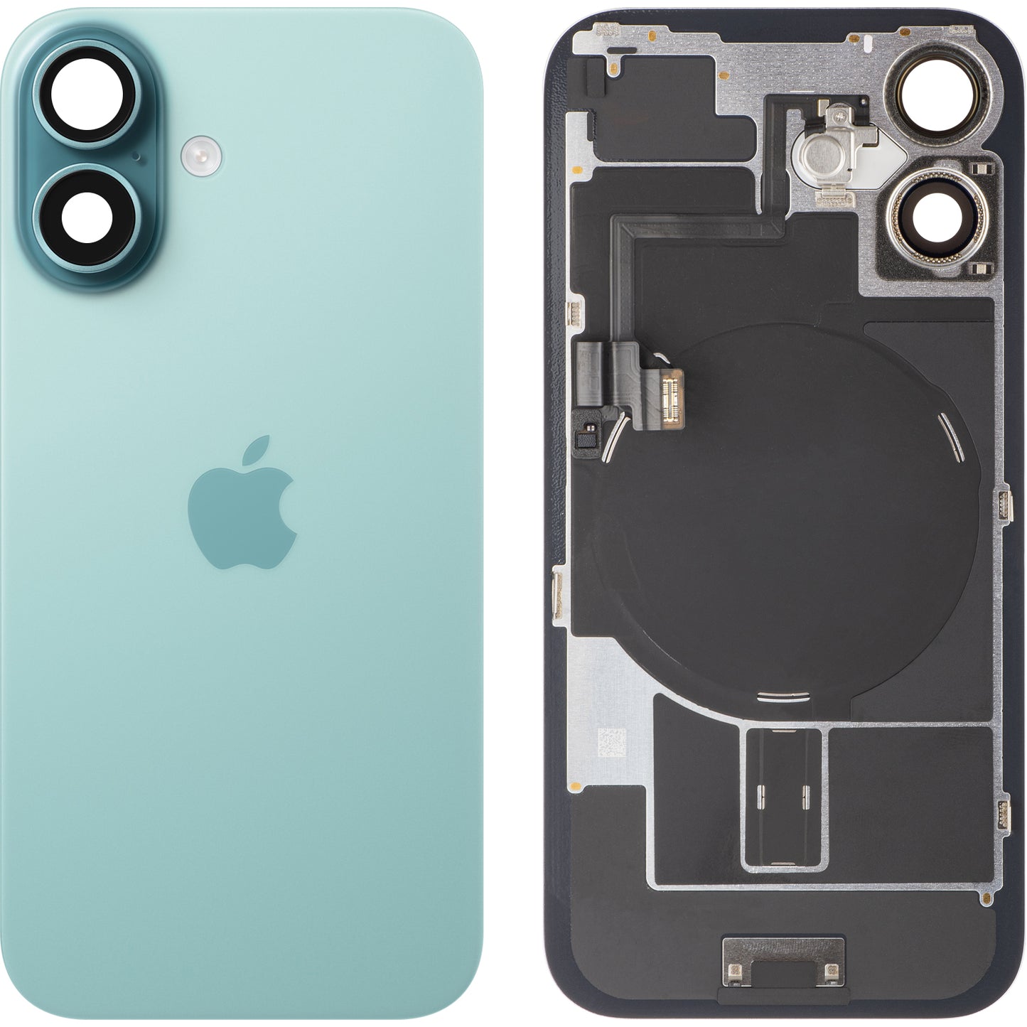 Apple iPhone 16 akkumulátor fedél, Zöld (Teal), Csere