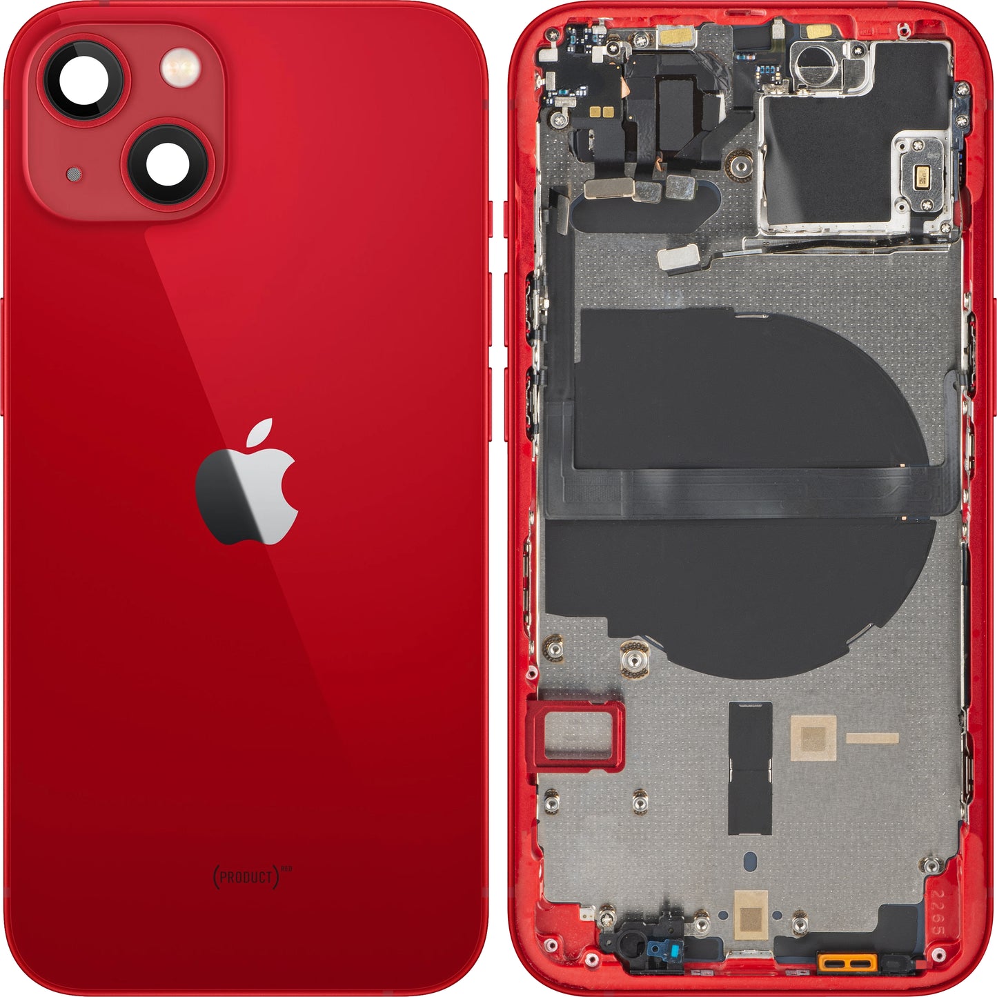 Apple iPhone 13 akkumulátor fedél, középházzal, piros, Swap