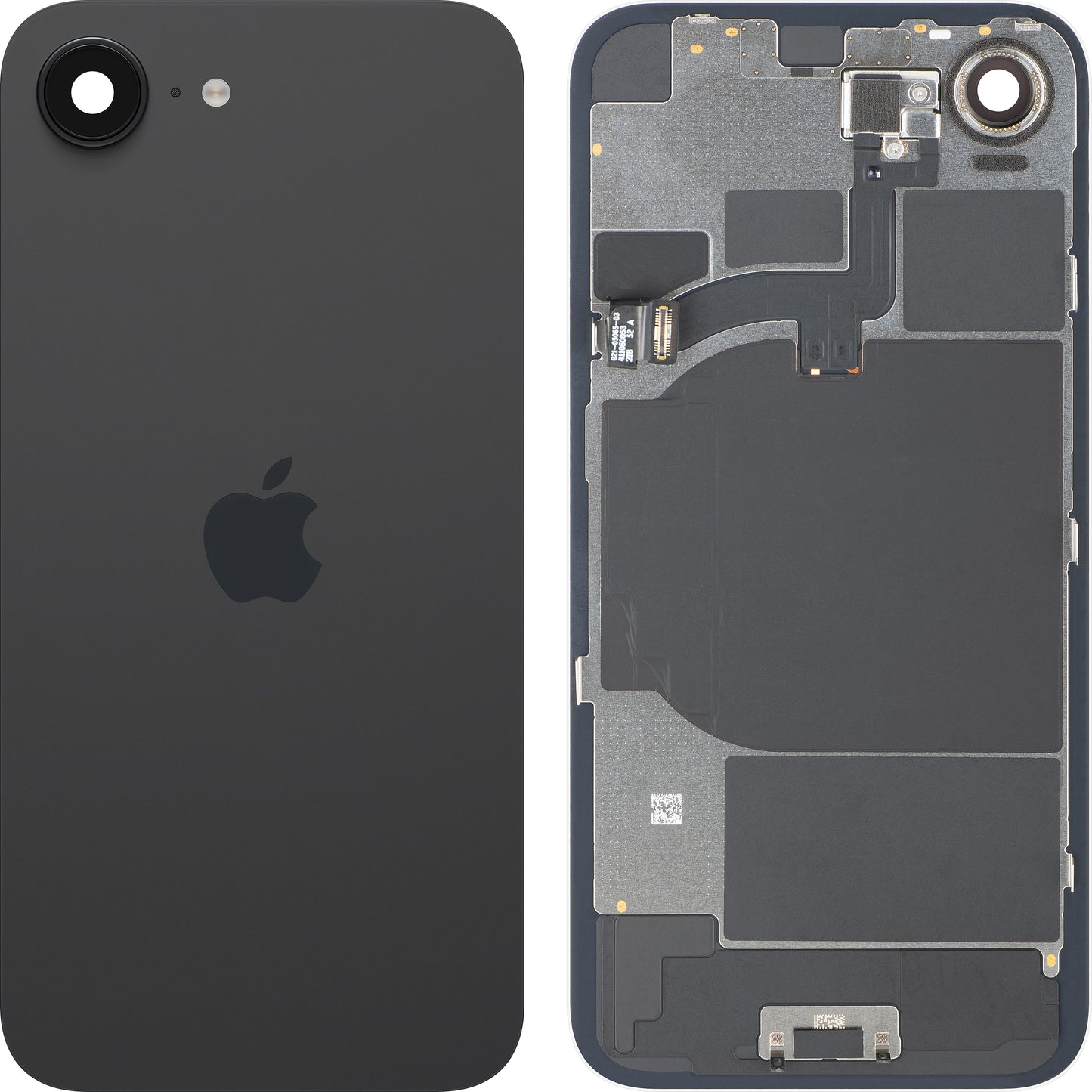 Apple iPhone 16e akkumulátor fedél, Fekete, Csere