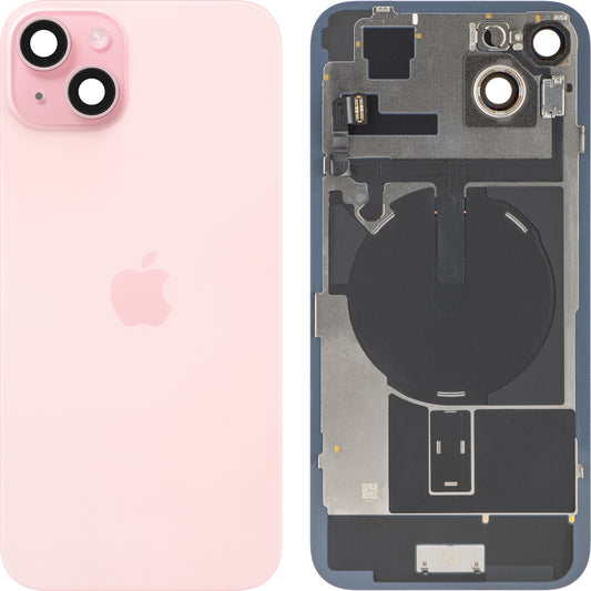 Apple iPhone 15 Plus akkumulátorfedél, Rózsaszín, Swap