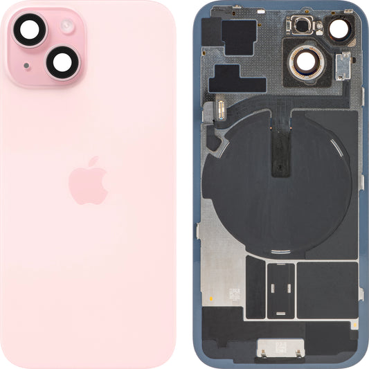 Apple iPhone 15 akkumulátor fedél, Rózsaszín, Swap