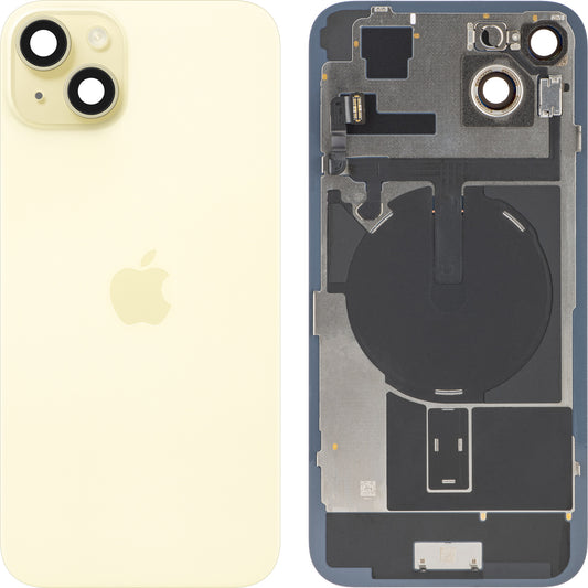 Apple iPhone 15 Plus akkufedél, sárga, csere