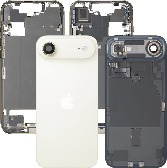 Apple iPhone 17 Air akkufedél, középső házzal, teljes alkatrészek, arany (Light Gold), prémium csere