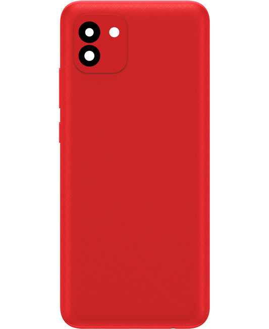 Akkumulátor fedél kompatibilis Samsung Galaxy A03 A035, F verzió, Piros