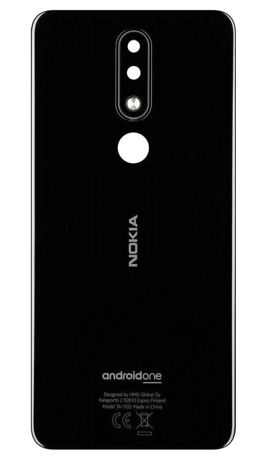 Akkufedél Nokia 5.1 Plus, Fekete, Csere