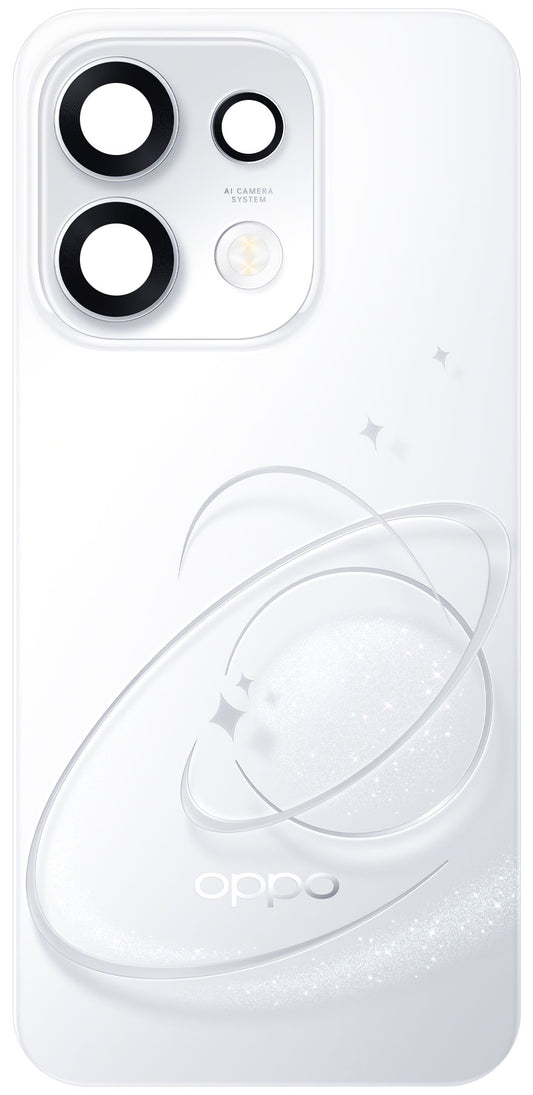 Oppo Reno16 F / Reno16 FS akkufedél, Ezüst (Pop White), Szerviz csomag 621033001109