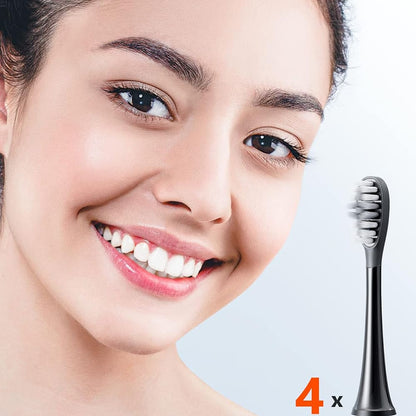 Gum Care pótfej Bitvae S2 / S3 elektromos fogkeféhez, 4 darabos készlet, fekete