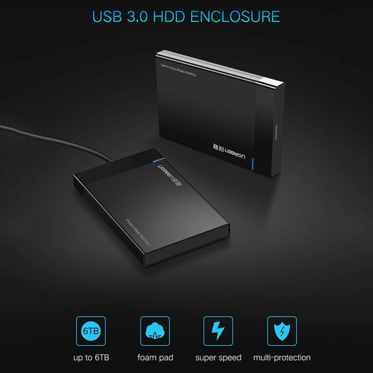 UGREEN US221 állvány HDD / SSD SATA 2.5inch, USB 3.0, Fekete