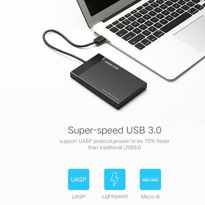 UGREEN US221 állvány HDD / SSD SATA 2.5inch, USB 3.0, Fekete