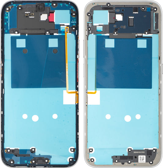 Honor 600 Smart középső ház, fehér (Meteor Silver), Service Pack 9707ADNS