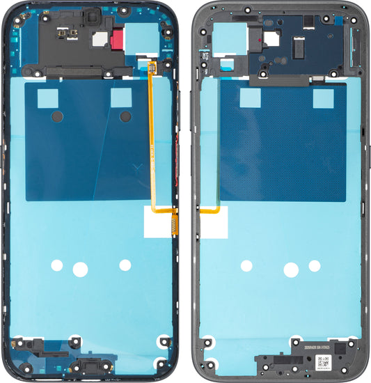 Honor 600 Smart Középső Ház, Fekete (Velvet Black), Szerviz Csomag 9707ADNR