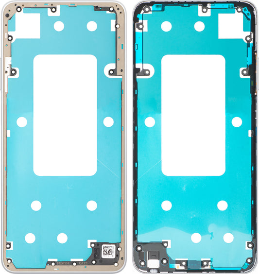 Oppo A5 4G középső hátlap, Ezüst (Mist White), Szerviz csomag 612118001142