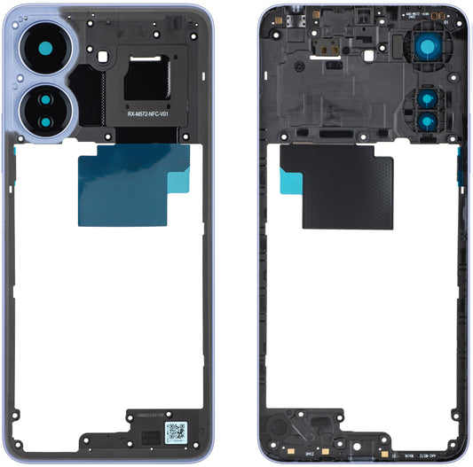 Xiaomi Poco C65 középház, Lila, Service Pack 560003C3UP00