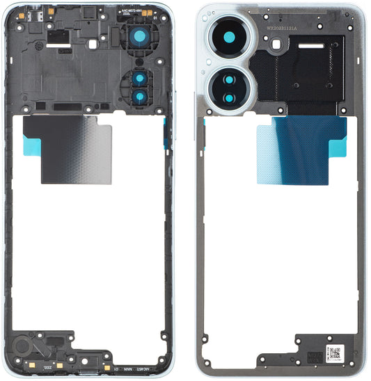 Xiaomi Redmi 13C középház, Fehér (Glacier White), Service Pack 560003C3UA00