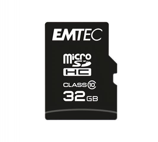 Emtec C10 Classic microSDHC memóriakártya, 32Gb, 10. osztály, kártyaolvasóval és adapterrel ECMSDM32GHC10CGRA2