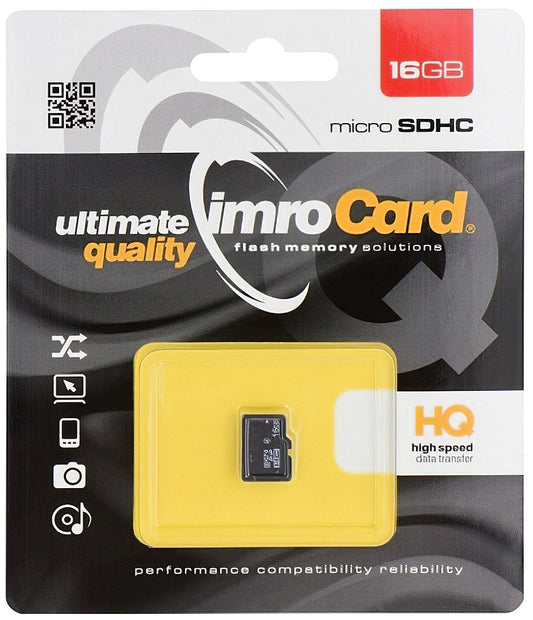 Imro microSDHC Memóriakártya, 16Gb, 6-os osztály MicroSD4/16G