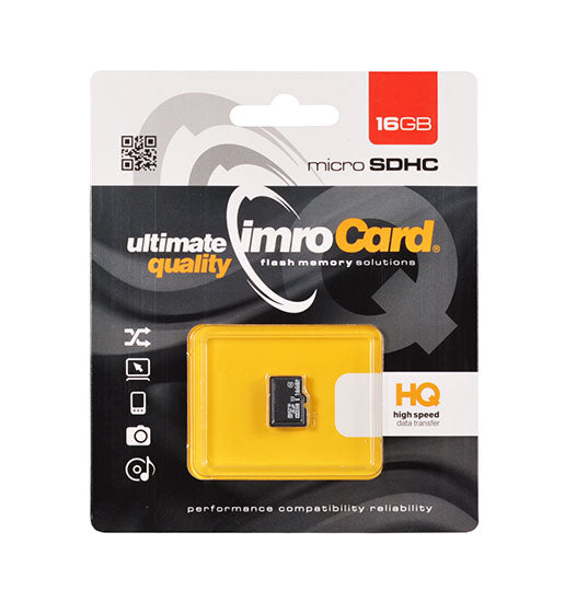 Imro microSDHC memóriakártya, 16GB, 10-es osztály / UHS-1 U1