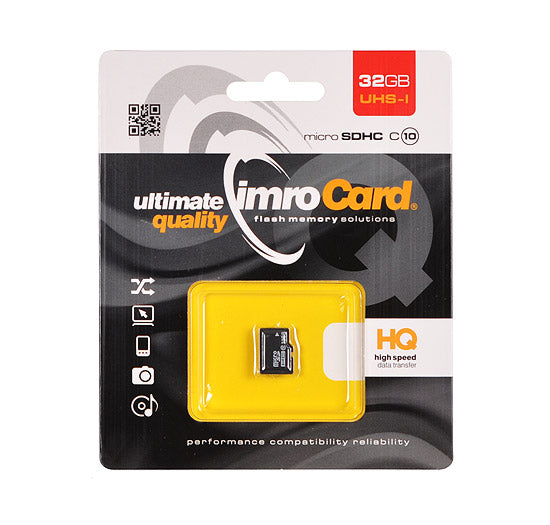 Imro microSDHC memóriakártya, 32GB, 10-es osztály / UHS-1 U1