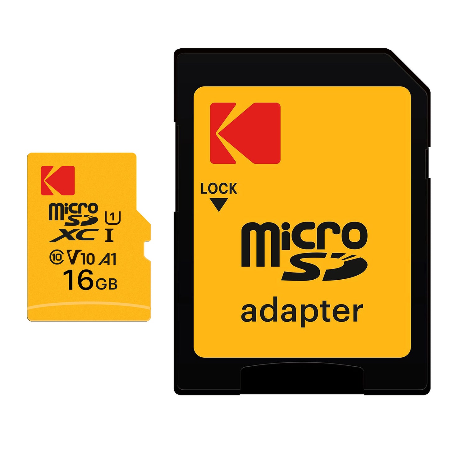 Kodak Premium Performance microSDHC memóriakártya, 16Gb, 10. osztály / UHS-1 U1, EKMSDM16GHC10K adapterrel