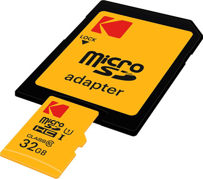 Kodak Premium Performance microSDHC memóriakártya, 32Gb, 10. osztály / UHS-1 U1, EKMSDM32GHC10K adapterrel
