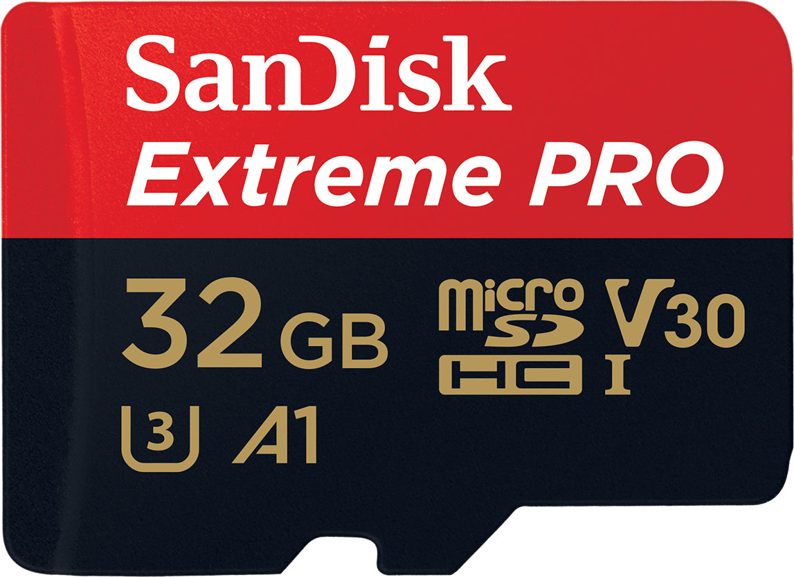 SanDisk Extreme Pro microSDHC memóriakártya, 32GB, 10. osztály / UHS-1 U3, adapterrel SDSQXCG-032G-GN6MA