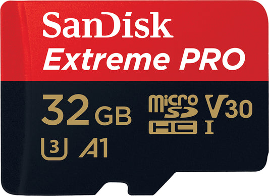 SanDisk Extreme Pro microSDHC memóriakártya, 32GB, 10. osztály / UHS-1 U3, adapterrel SDSQXCG-032G-GN6MA