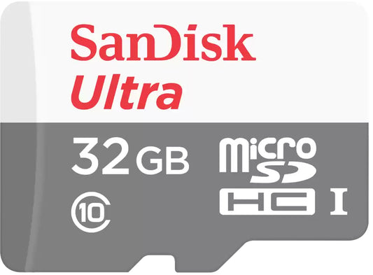 SanDisk Ultra microSDHC memóriakártya, 32Gb, 10-es osztály, adapterrel SDSQUNR-032G-GN3MA