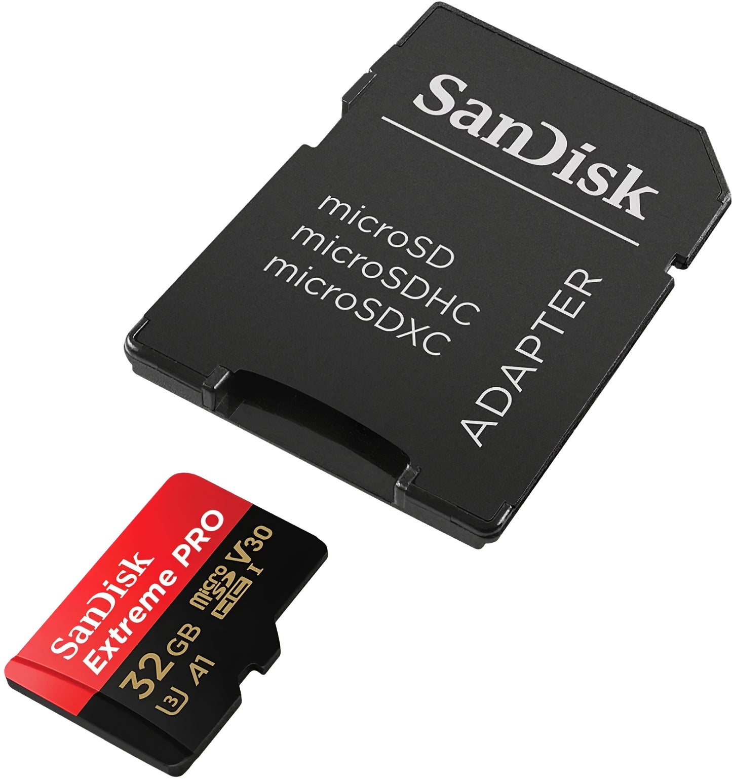 SanDisk Extreme Pro microSDHC memóriakártya, 32GB, 10. osztály / UHS-1 U3, adapterrel SDSQXCG-032G-GN6MA