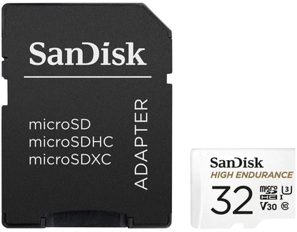 SanDisk High Endurance microSDHC memóriakártya, 32GB, 10-es osztály / UHS-1 U3, SDSQQNR-032G-GN6IA adapterrel
